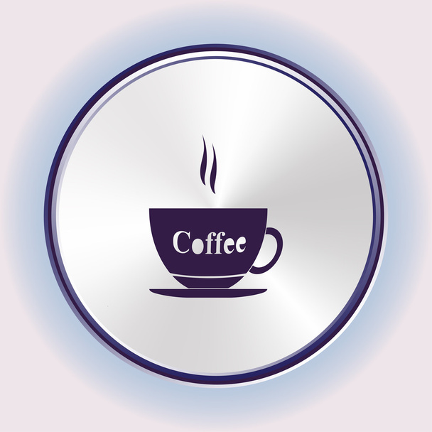 コーヒー カップ フラット アイコン - ベクター画像