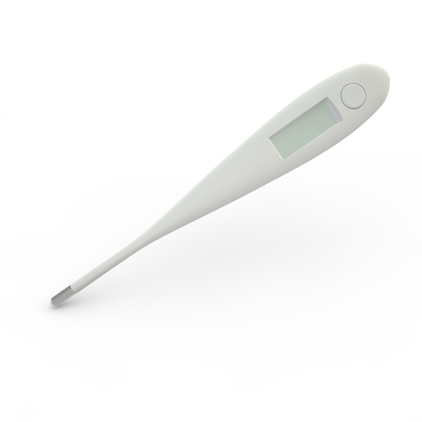 Digitale thermometer af. Geïsoleerde witte achtergrond - Foto, afbeelding