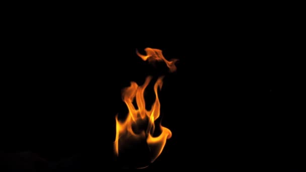 Pochodeň hořící oheň Performer vyfukování zdola - Záběry, video