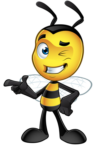 Little Bee Character - Vector, Image