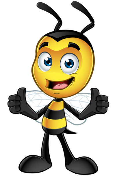 Kis méh karakter - Vektor, kép
