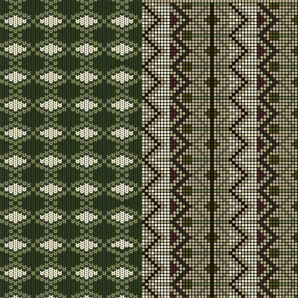 tratitional dva vzory, pletené - Vektor, obrázek