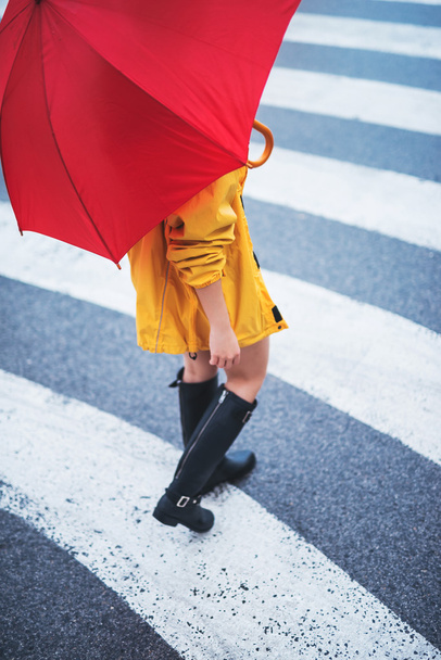 Walking on a rainy day - Zdjęcie, obraz
