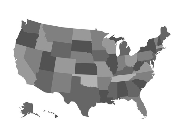 Vektorové politická mapa Usa - Vektor, obrázek