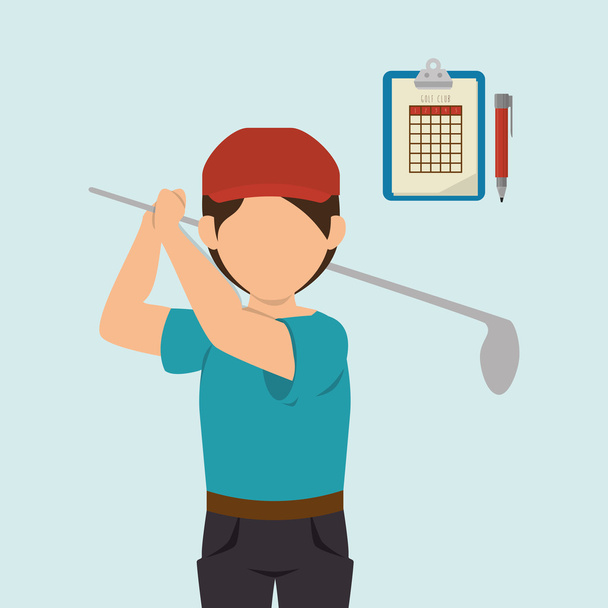 golf equipment design  - Vector, Image