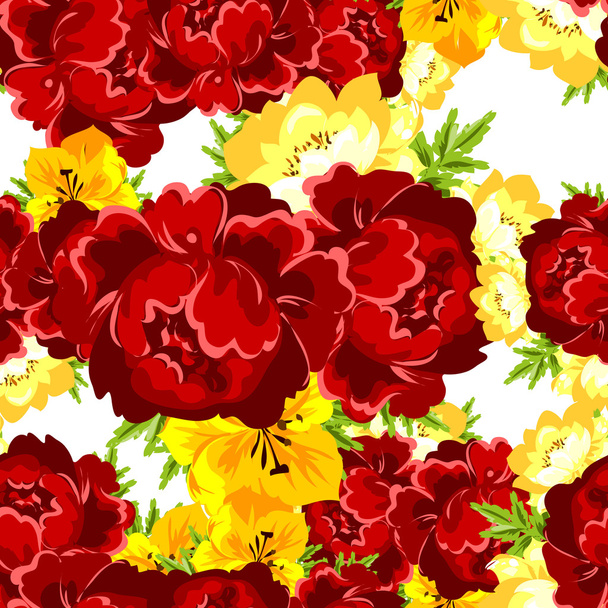 λουλούδι μοτίβο φόντου - Διάνυσμα, εικόνα