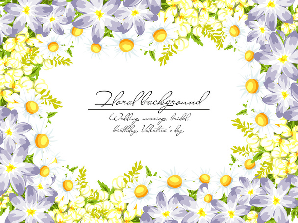  floral invitation template  - Vector, imagen