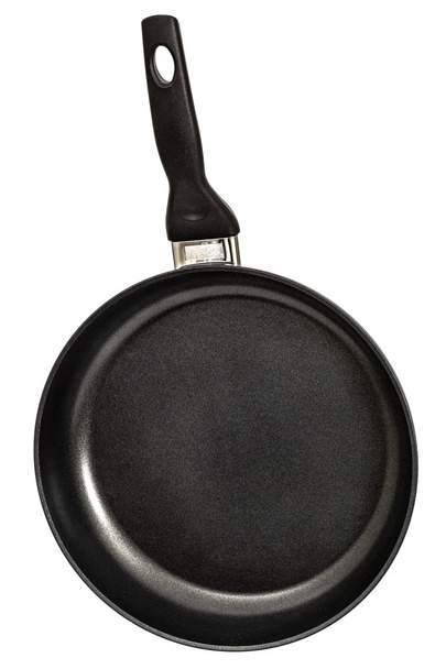 Frying pan with handle, isolated on white background - Photo, Image