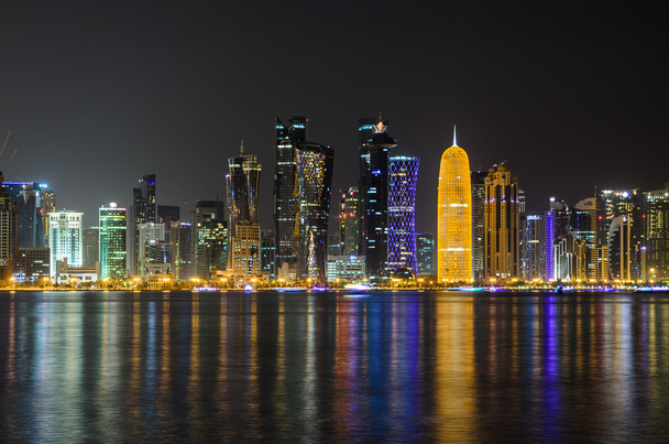 Panoramę miasta Ad-Dauha, Katar - Zdjęcie, obraz
