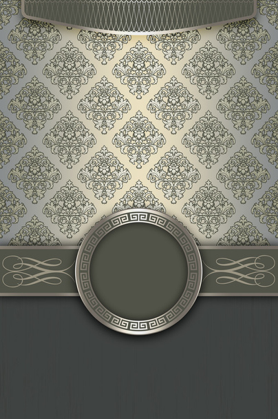 Vintage background with olf-fashioned patterns and frame. - Foto, immagini