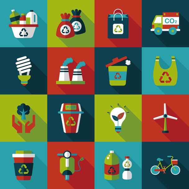 Ecology and environment icons set  - Vector, Image