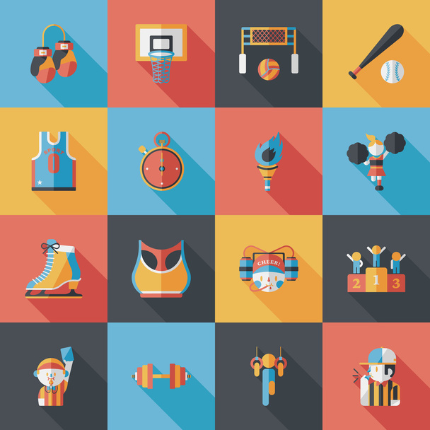 Sport and fitness icons set - Vector, Image