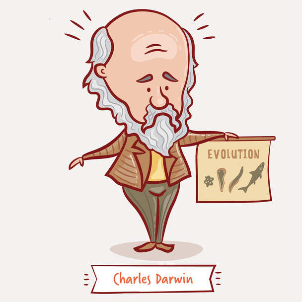 Przyrodnik i geolog Charles Darwin - Wektor, obraz