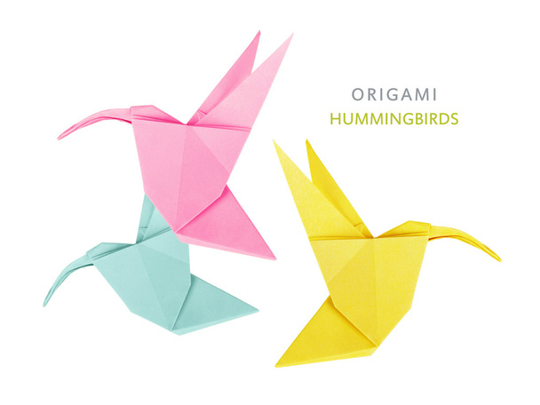Colibrí de arte en origami
 - Foto, imagen