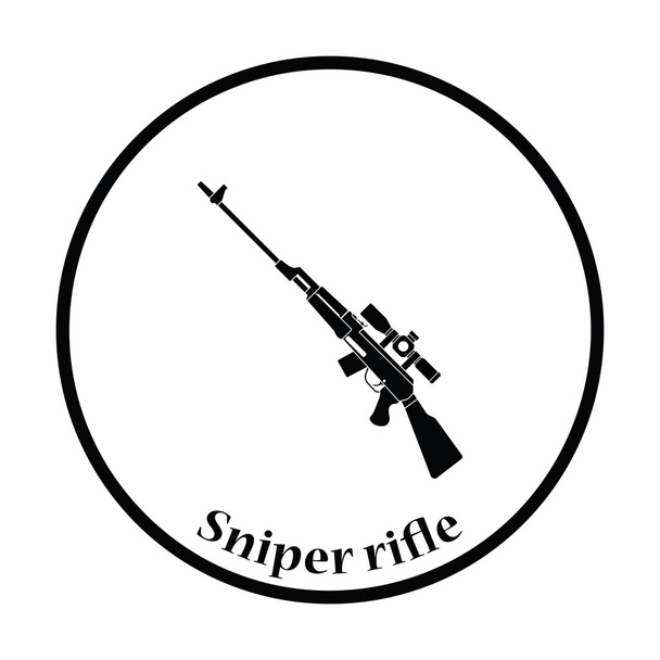 Sniper rifle icon - Vector, Image