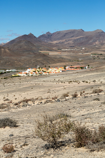 La Pared Köyü Fuerteventura Güney Batı kısmında. Kanarya Adaları, İspanya - Fotoğraf, Görsel