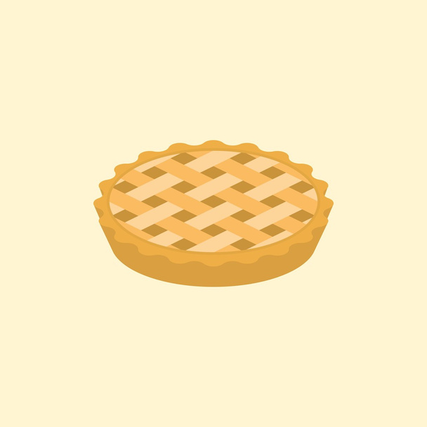 crust pie illustration, flat design - Διάνυσμα, εικόνα