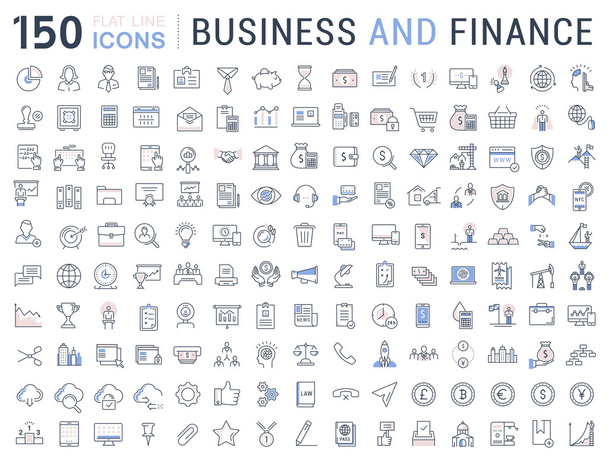 Набор векторных иконок для бизнеса и финансов
 - Вектор,изображение