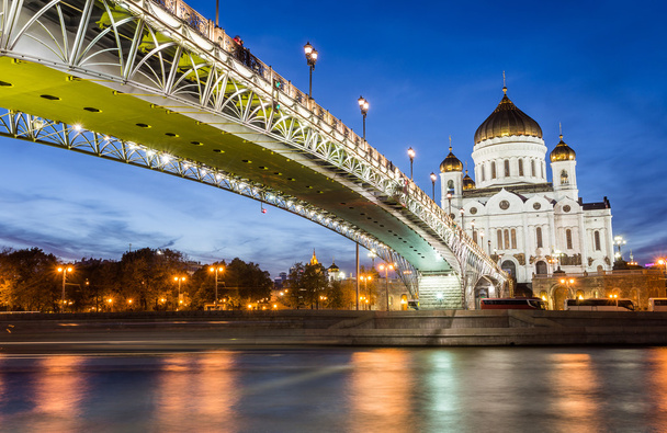 Moscow river and Saviour cathedral - Photo, Image