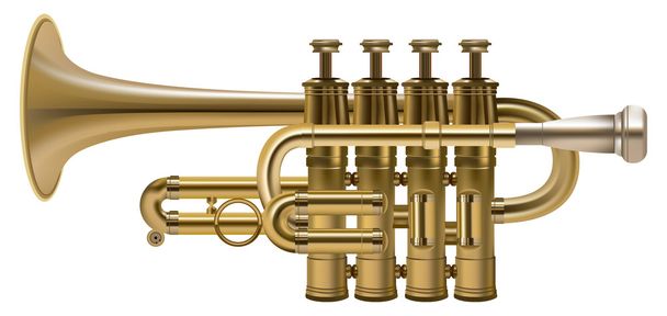 Trombita, hangszer - Vektor, kép