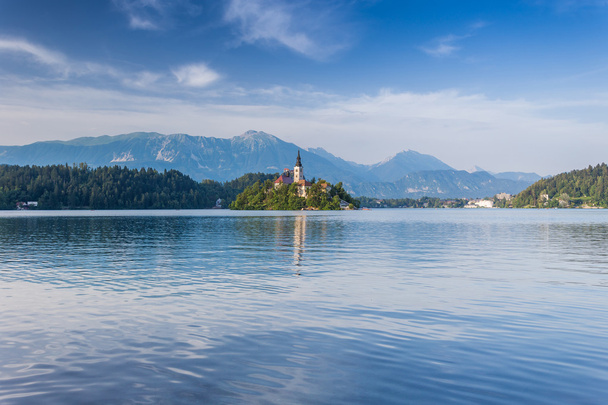 Kerk op Lake Bled - Foto, afbeelding