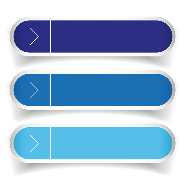 Empty web buttons vector - blue - Vector, Image