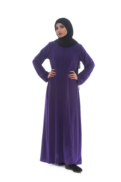 Arab Saudi Woman Full Body Posing Confident - Zdjęcie, obraz