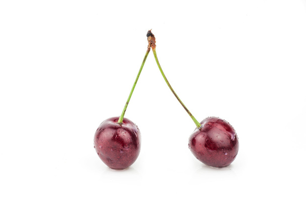 Cherry, cherry tree, red ripe cherries - Valokuva, kuva