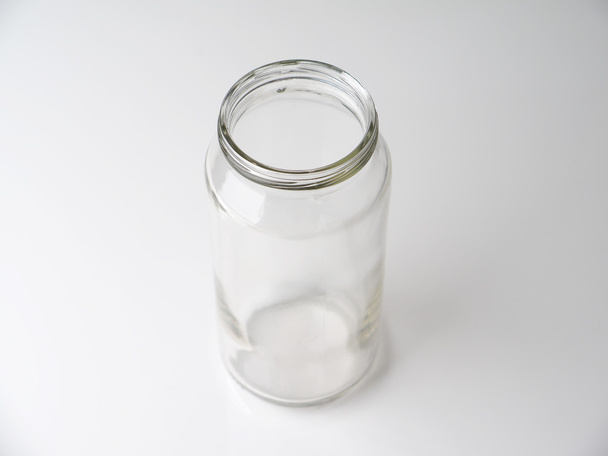 glass jar on a gray background - Photo, image
