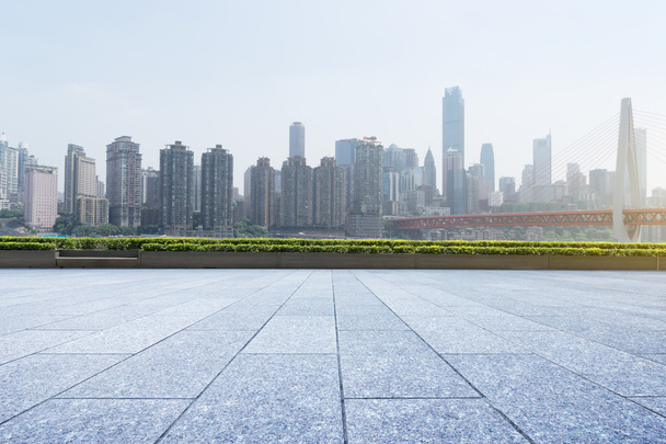 tyhjä lattia kaupunkikuva ja horisonttiin Chongqing
 - Valokuva, kuva