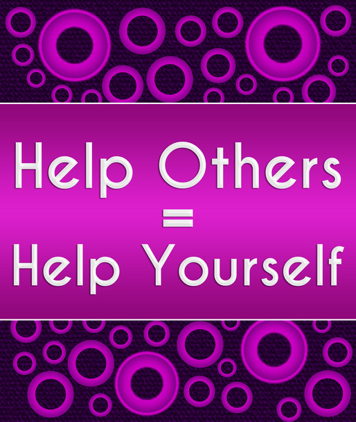 Help Others Help Yourself Purple Pink Rings - Photo, Image