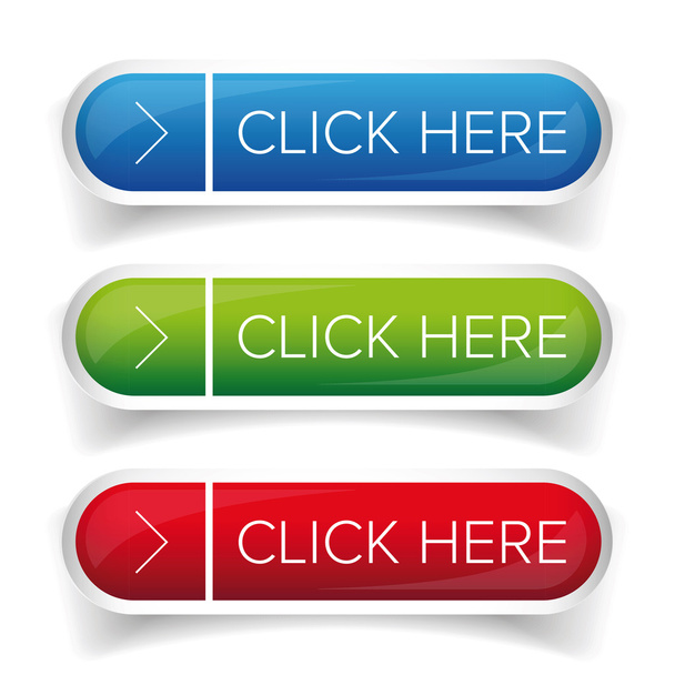 Click Here button set - Vector, imagen