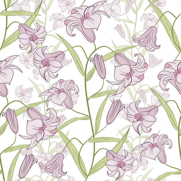 Seamless flowers pattern  - Wektor, obraz