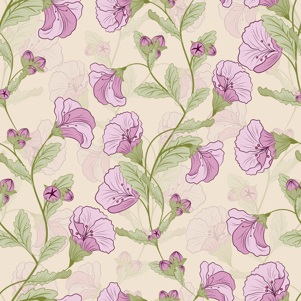 Seamless flowers pattern  - Vector, Image