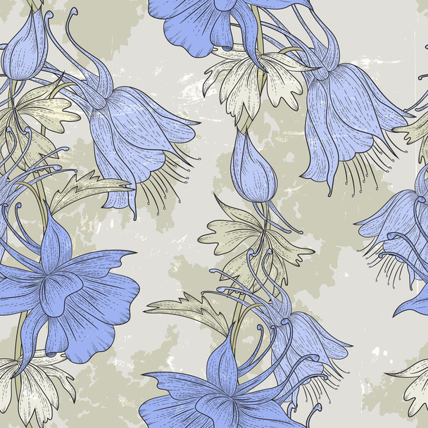 Seamless spring flowers pattern - Vector, Image
