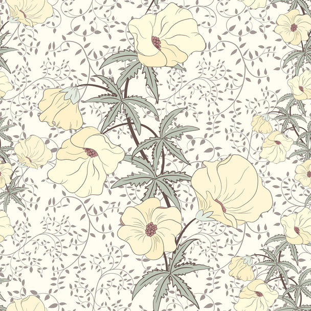 Seamless spring flowers pattern - Vector, imagen
