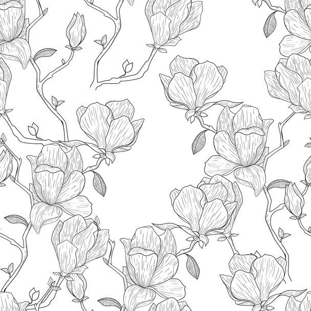 Flowers seamless pattern - Vektor, Bild