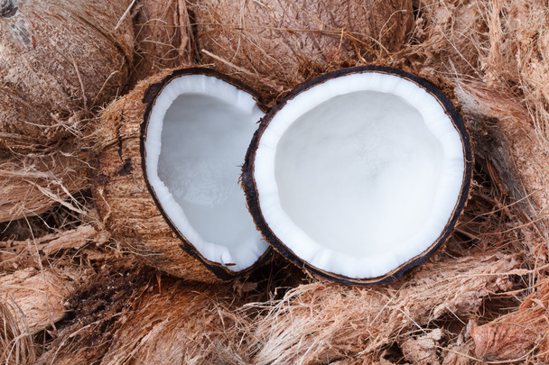 Свіжий кокос на коричневій оболонці
 - Фото, зображення