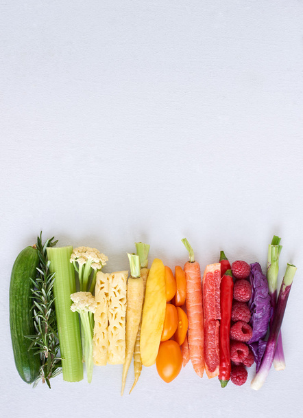 Rainbow fruits and vegetable collection  - Φωτογραφία, εικόνα
