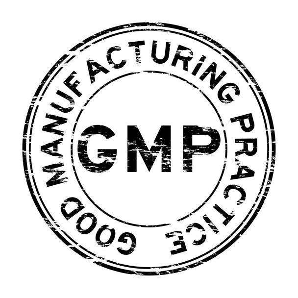 Grunge negro GMP (Buenas Prácticas de Fabricación) sello
 - Vector, Imagen