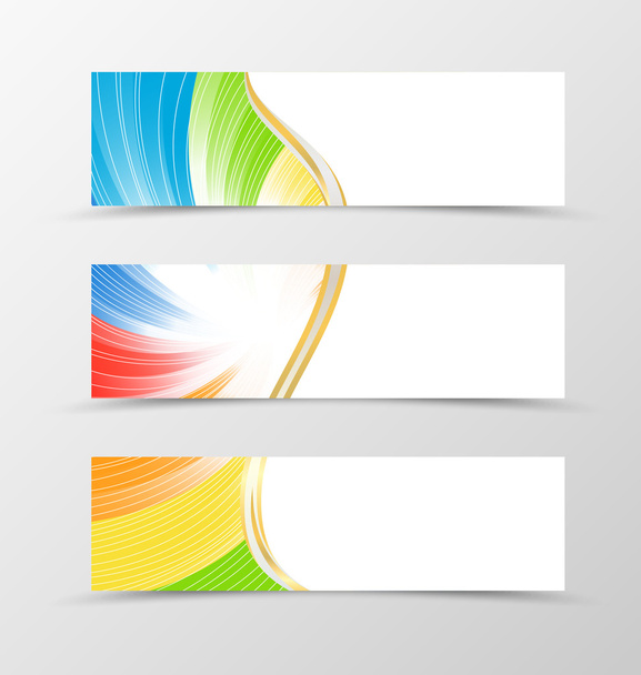 Set of banner rainbow design - Vektor, Bild