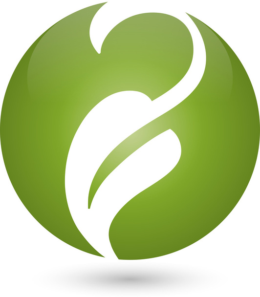 Logotipo, 3d, Blatt, Bio, Energie - Vetor, Imagem