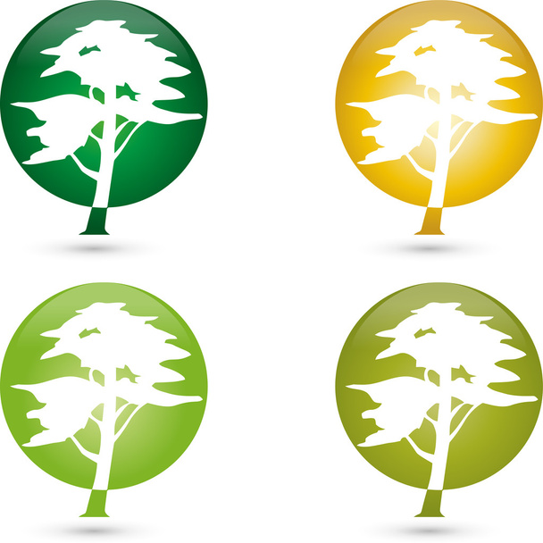 Baum Blatt, βιο, οικολογικά, λογότυπο - Διάνυσμα, εικόνα