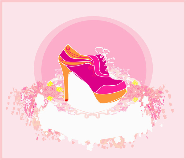 Shoes vintage poster - Vector, Image