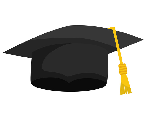 Icono de la tapa de graduación. Diseño universitario. Gráfico vectorial
 - Vector, imagen