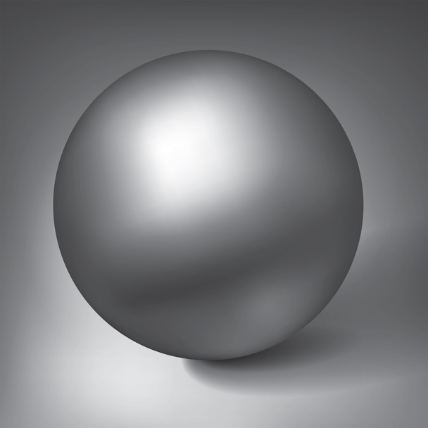 Vector volume sphere, glossy metal ball, surround the object for you project design - Vector, Imagen