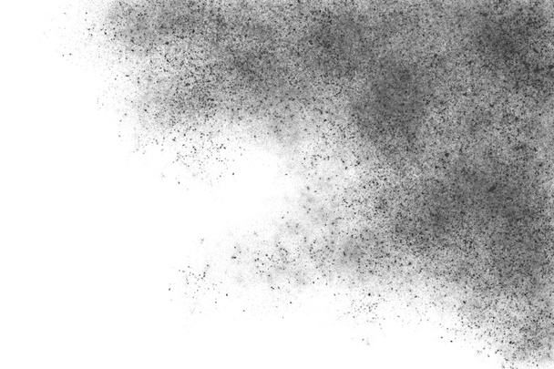 Blanco y negro abstracto polvo explosión fondo - Foto, imagen