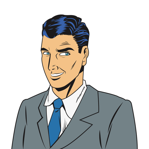άνθρωπος με σακάκι και γραβάτα - Διάνυσμα, εικόνα