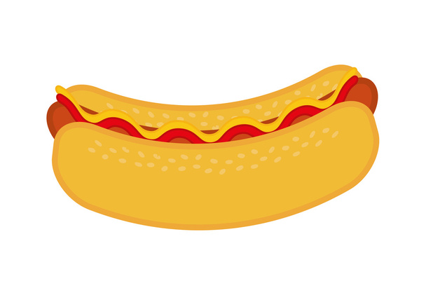 hotdog pictogram. Fast food design. vectorafbeelding - Vector, afbeelding