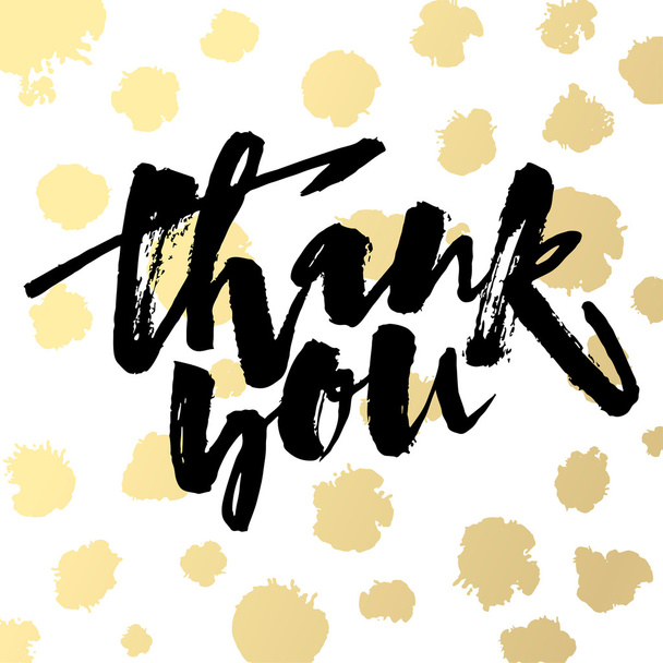 Thank you card. Hand lettering motivation poster.  - Vector, afbeelding